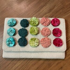 Colorful Pom Pom Clutch